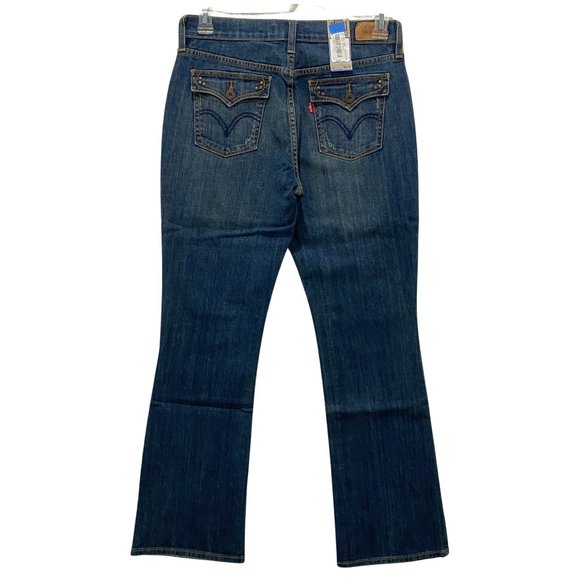 Vintage Levis 515 Boot Cut Womens Jeans Flap Pockets Dark Wash Size 6 -12 New WT - Picture 3 of 9